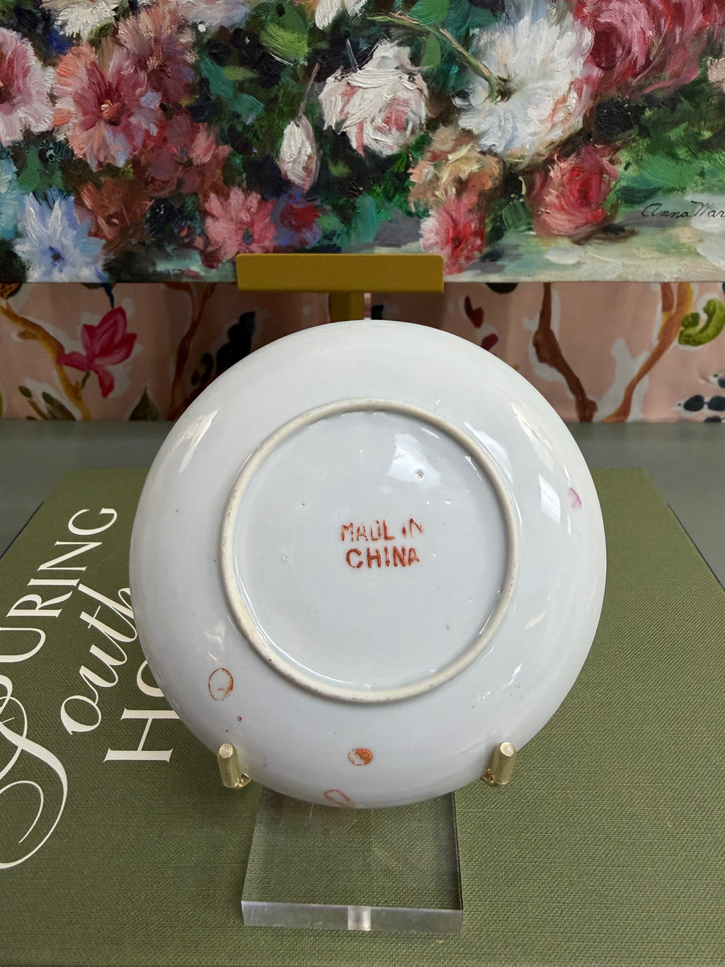Vintage 4.25” Rose Medallion Saucer
