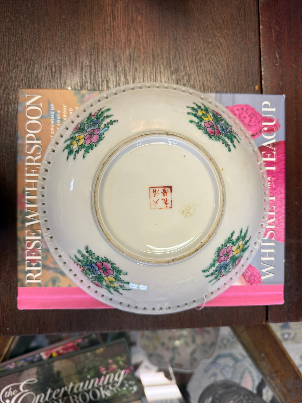 Medium Reticulated Rose Medallion Bowl