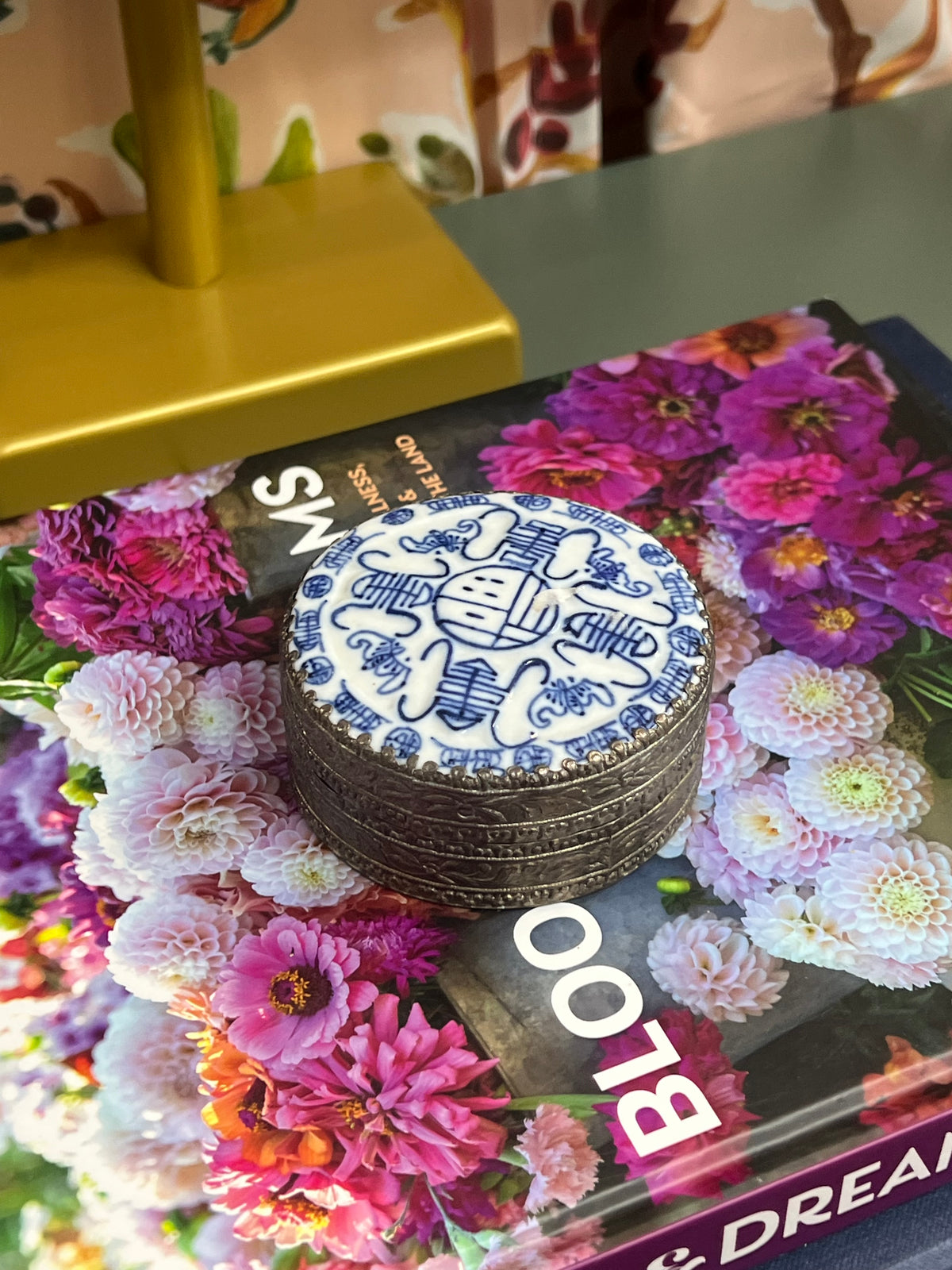 Blue and White Chinese Shard Box