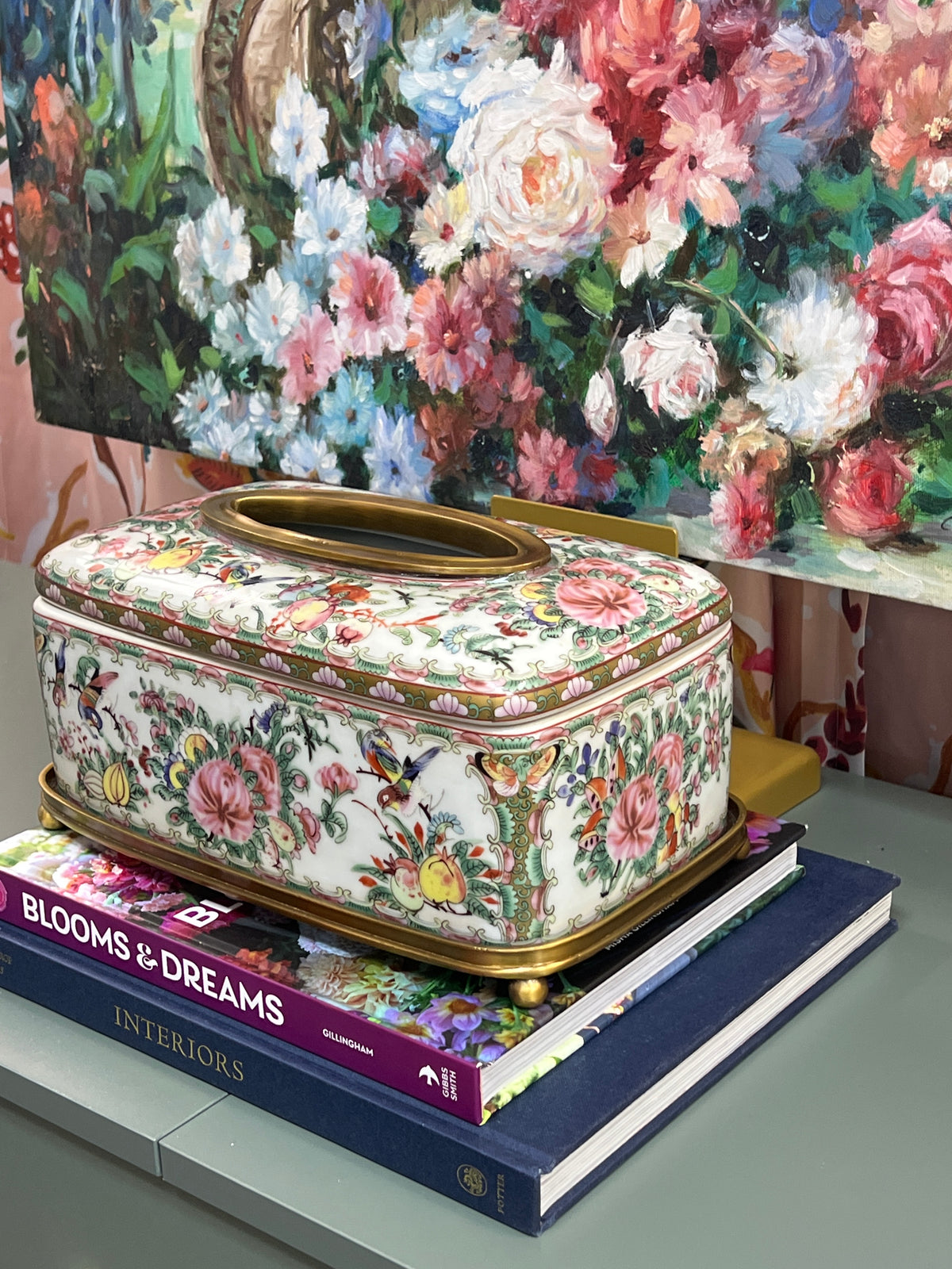 New Rose Canton Tissue Box