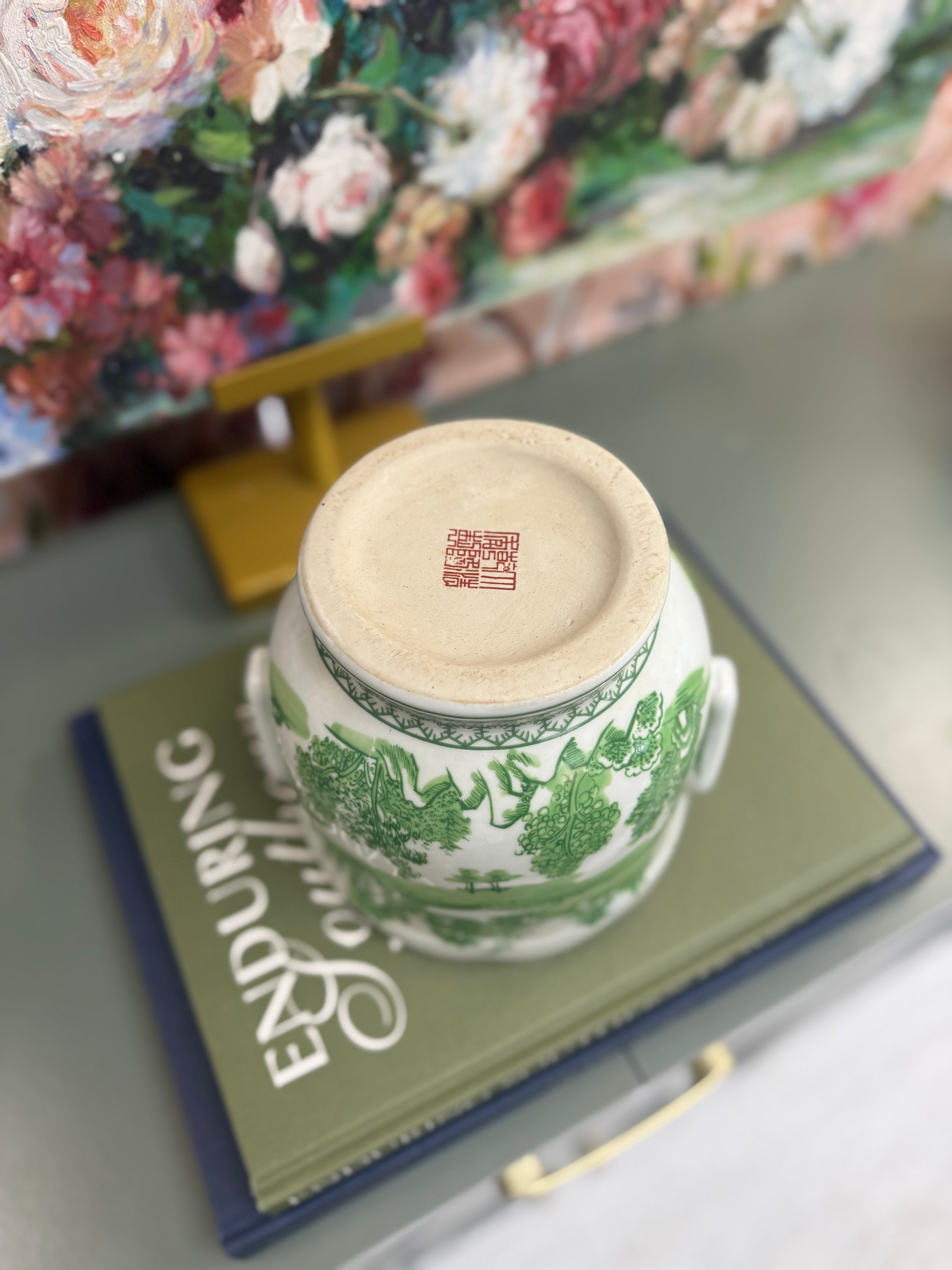 New Green Pagoda Scalloped Cachepot