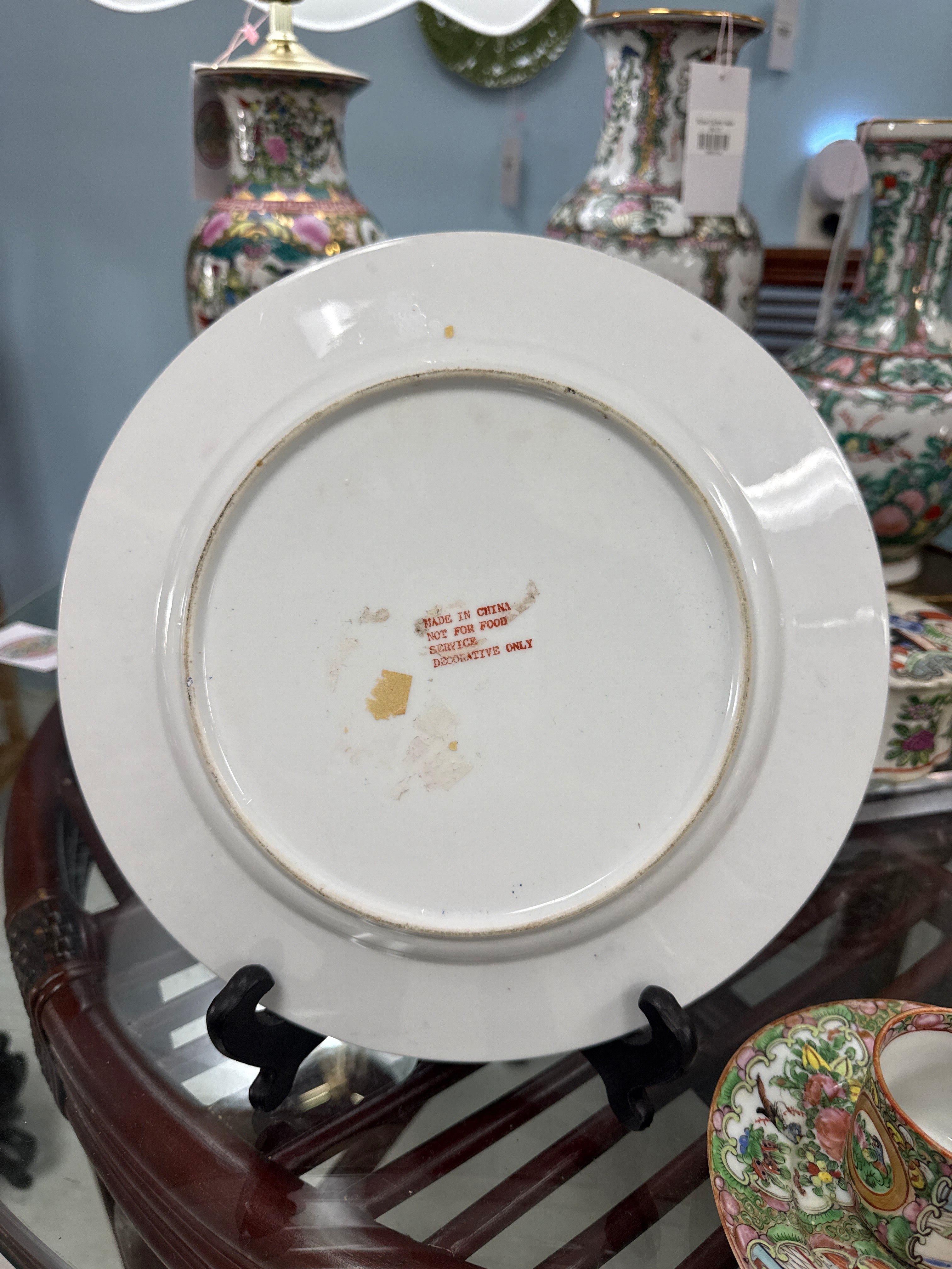 Blue Floral Design Plate