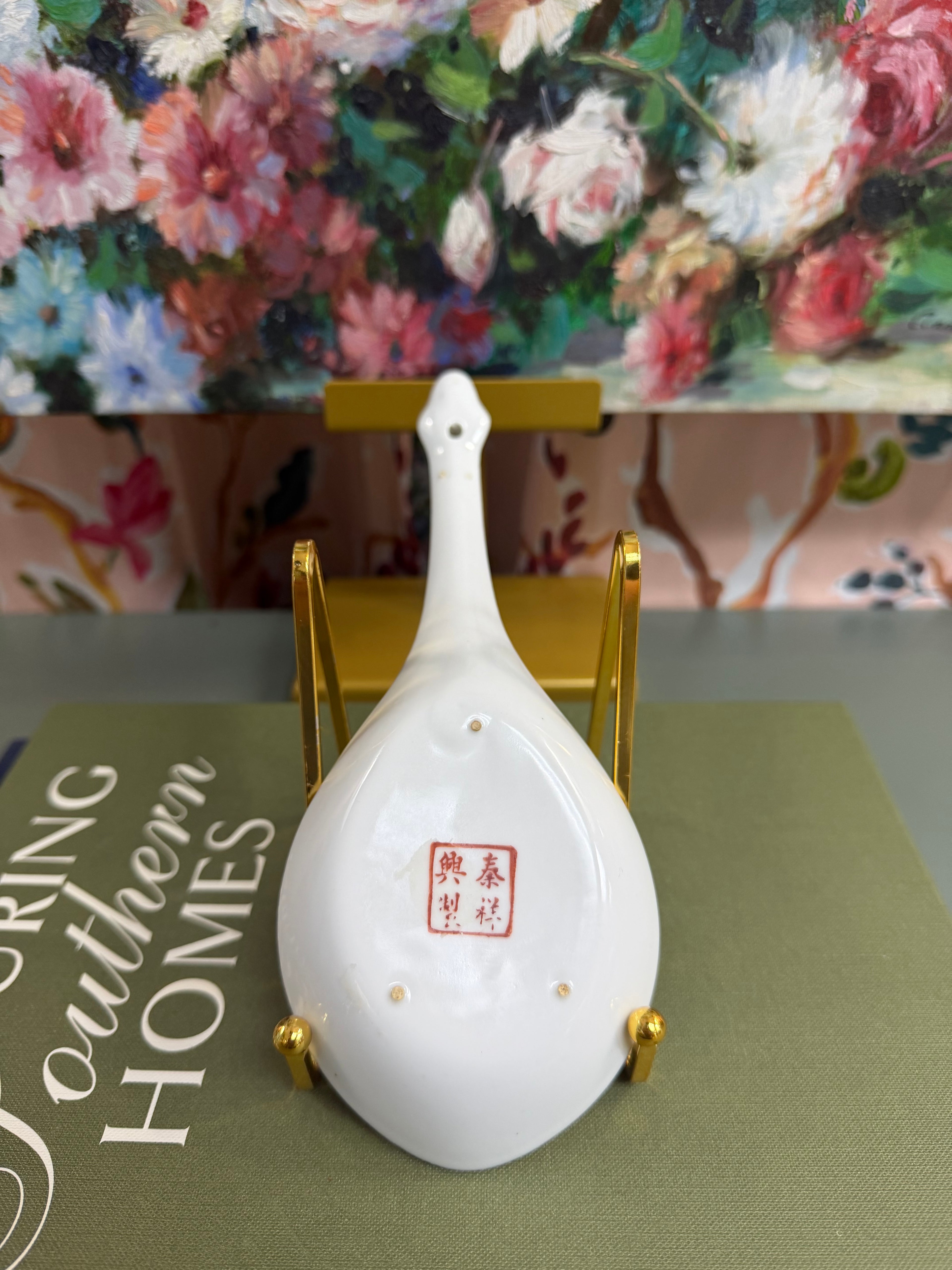 Vintage Large Rose Medallion Spoon
