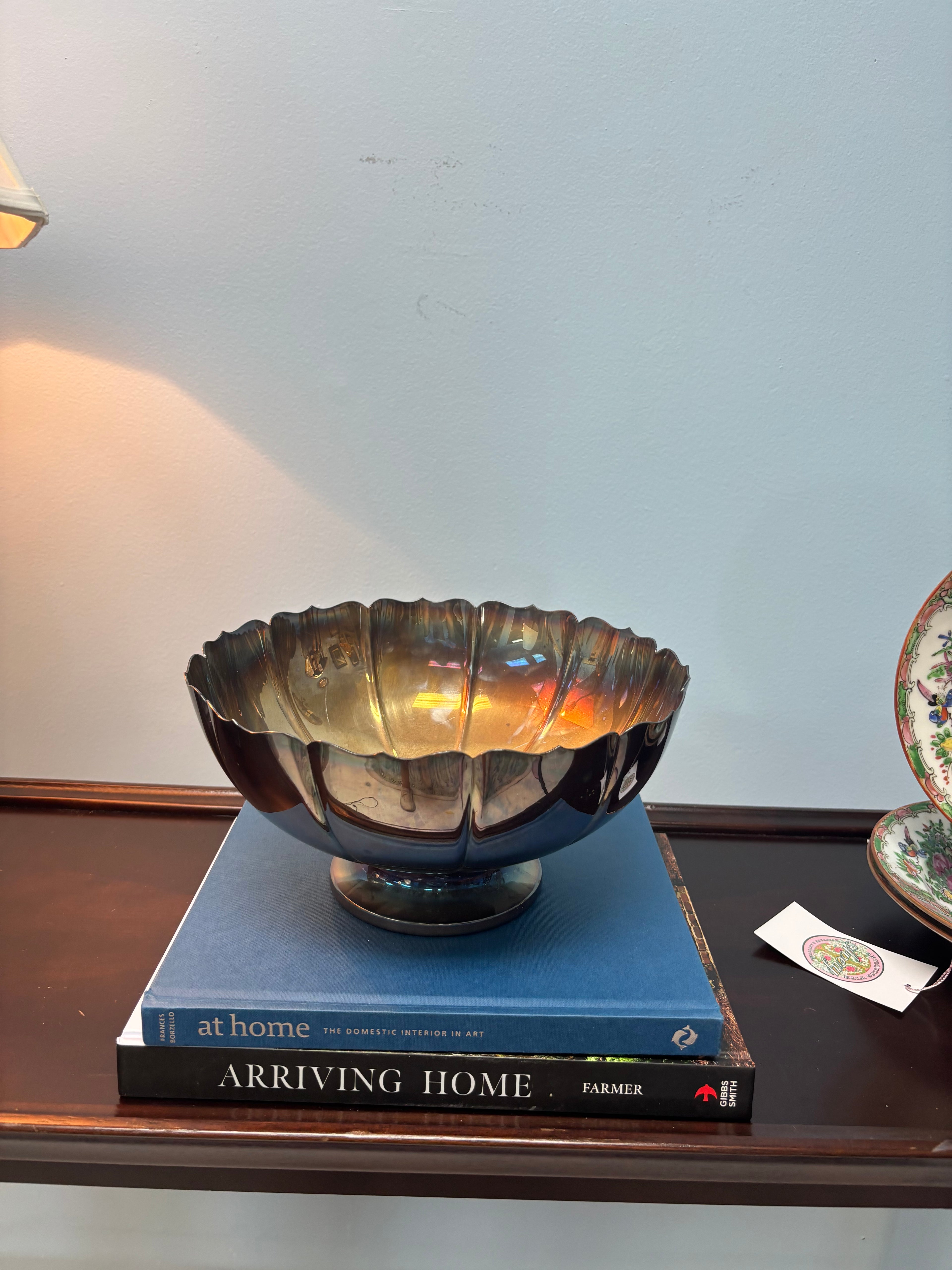 Silver Scalloped Serving Bowl
