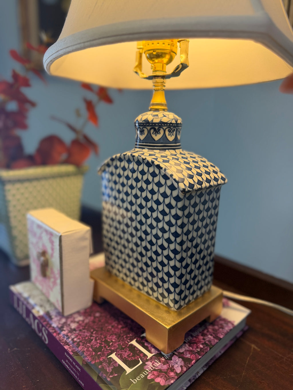 Blue and White Lamp