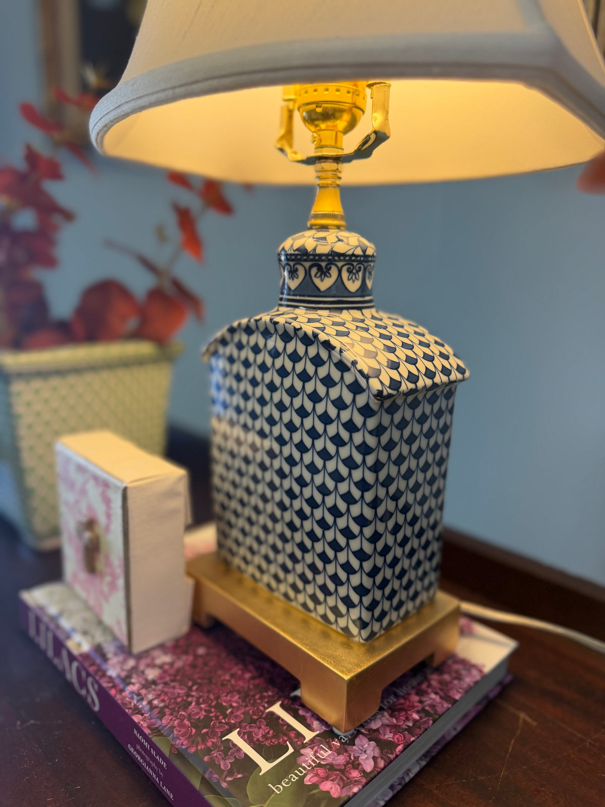 Blue and White Lamp