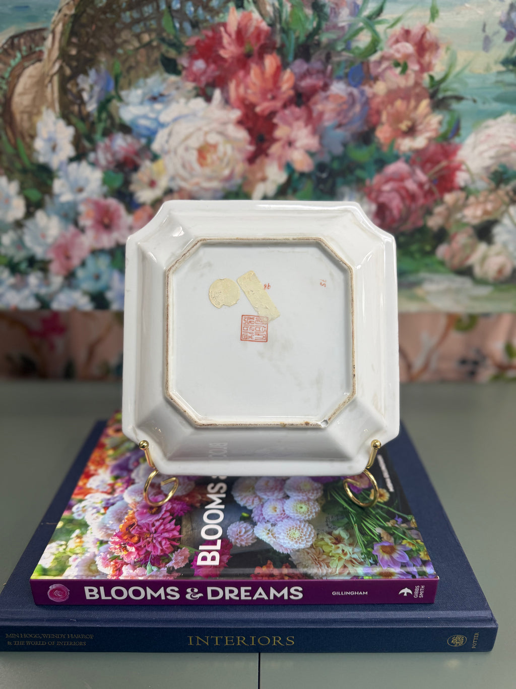 Teal Floral Plate