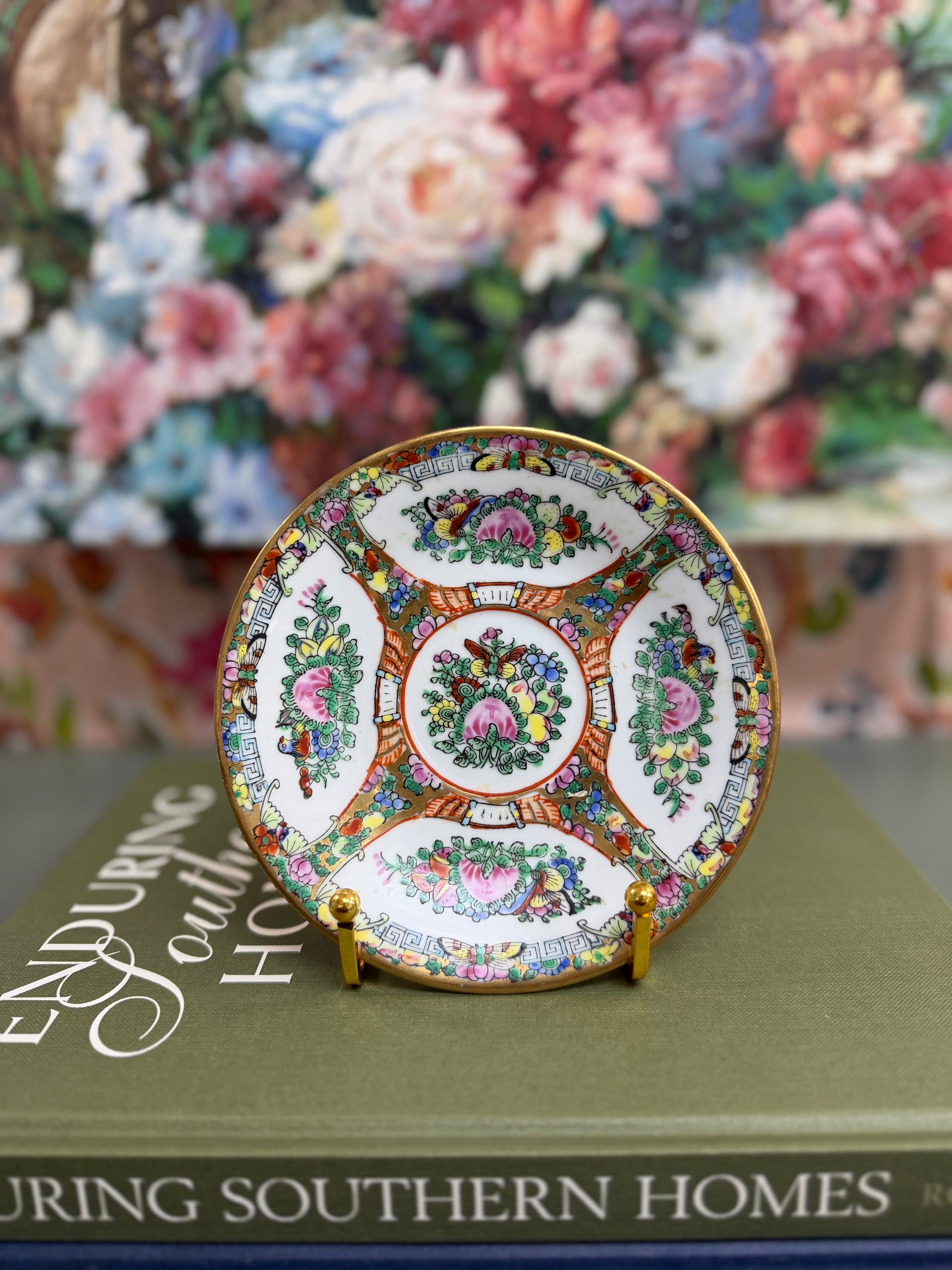 Vintage Rose Canton Saucer