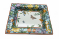 Turquoise Morning Glory Rectangular Tray