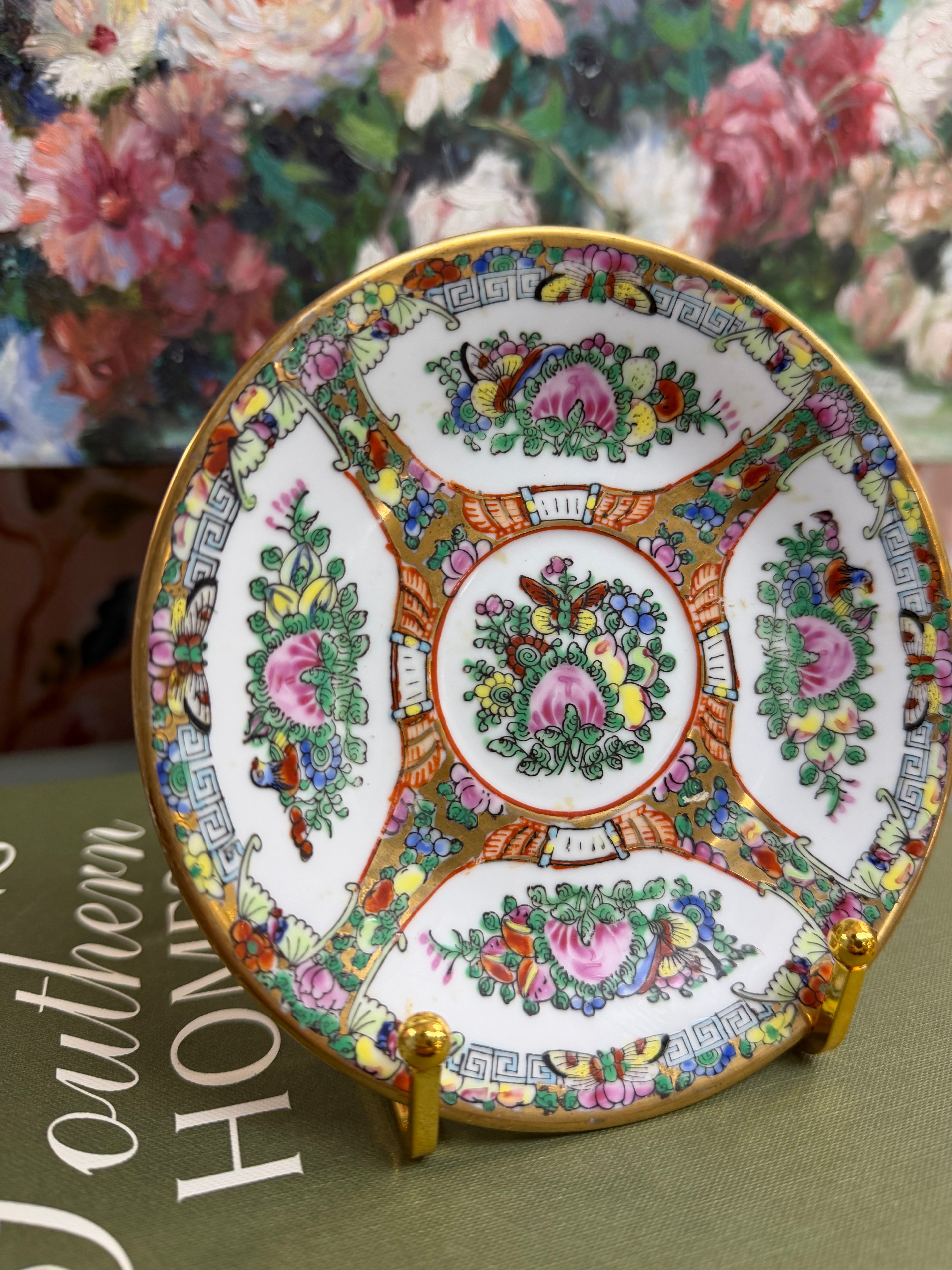 Vintage Rose Canton Saucer