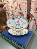 Antique Quatrefoil Floral Plate