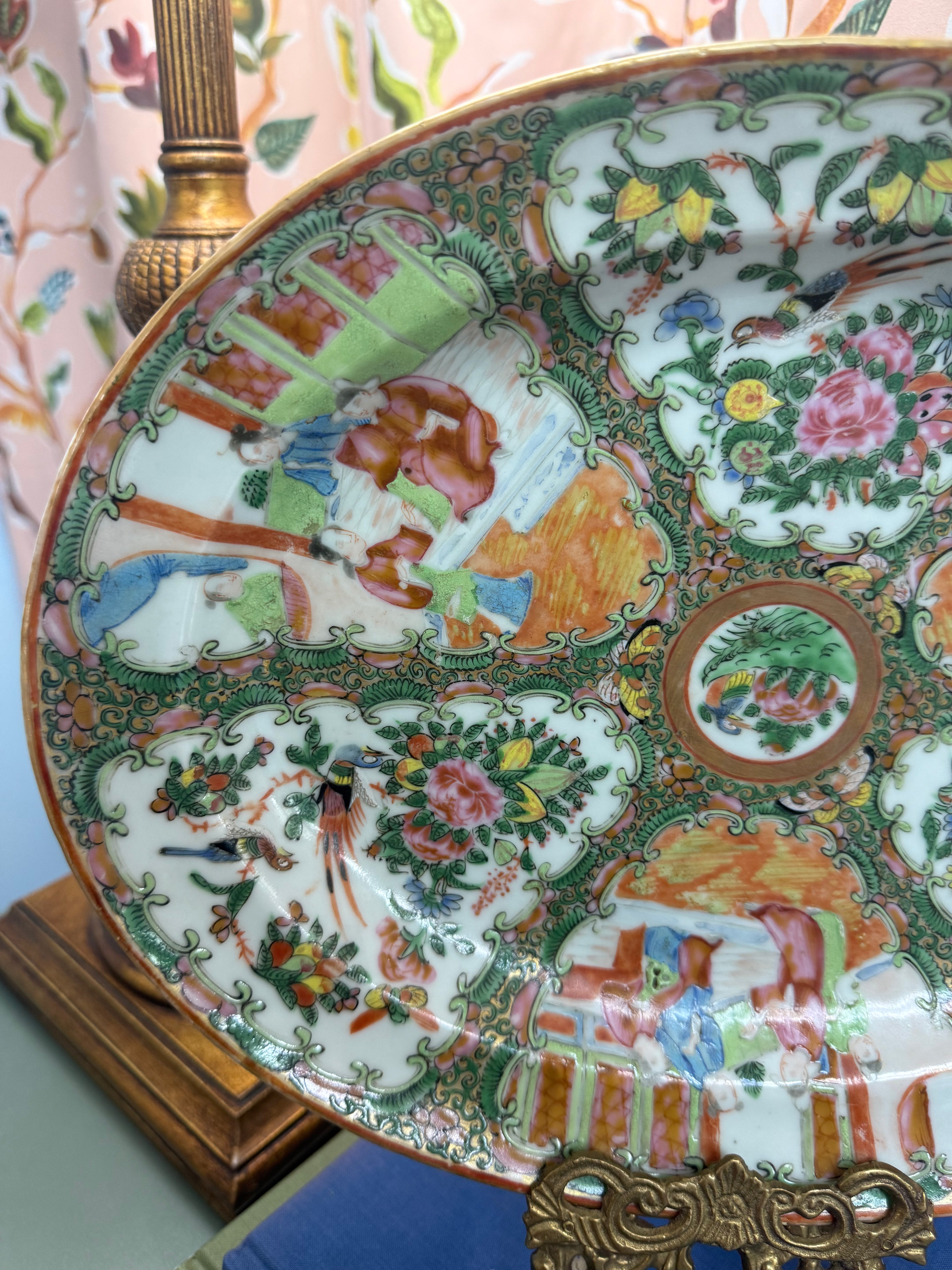 13.5” Sandcasted Rose Medallion Platter