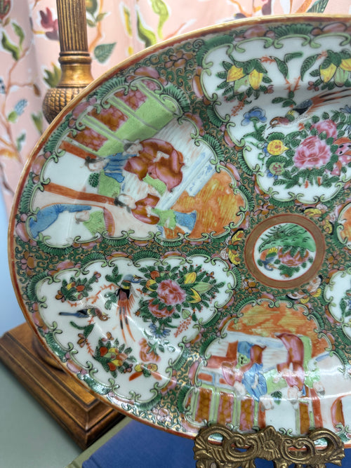 13.5” Sandcasted Rose Medallion Platter