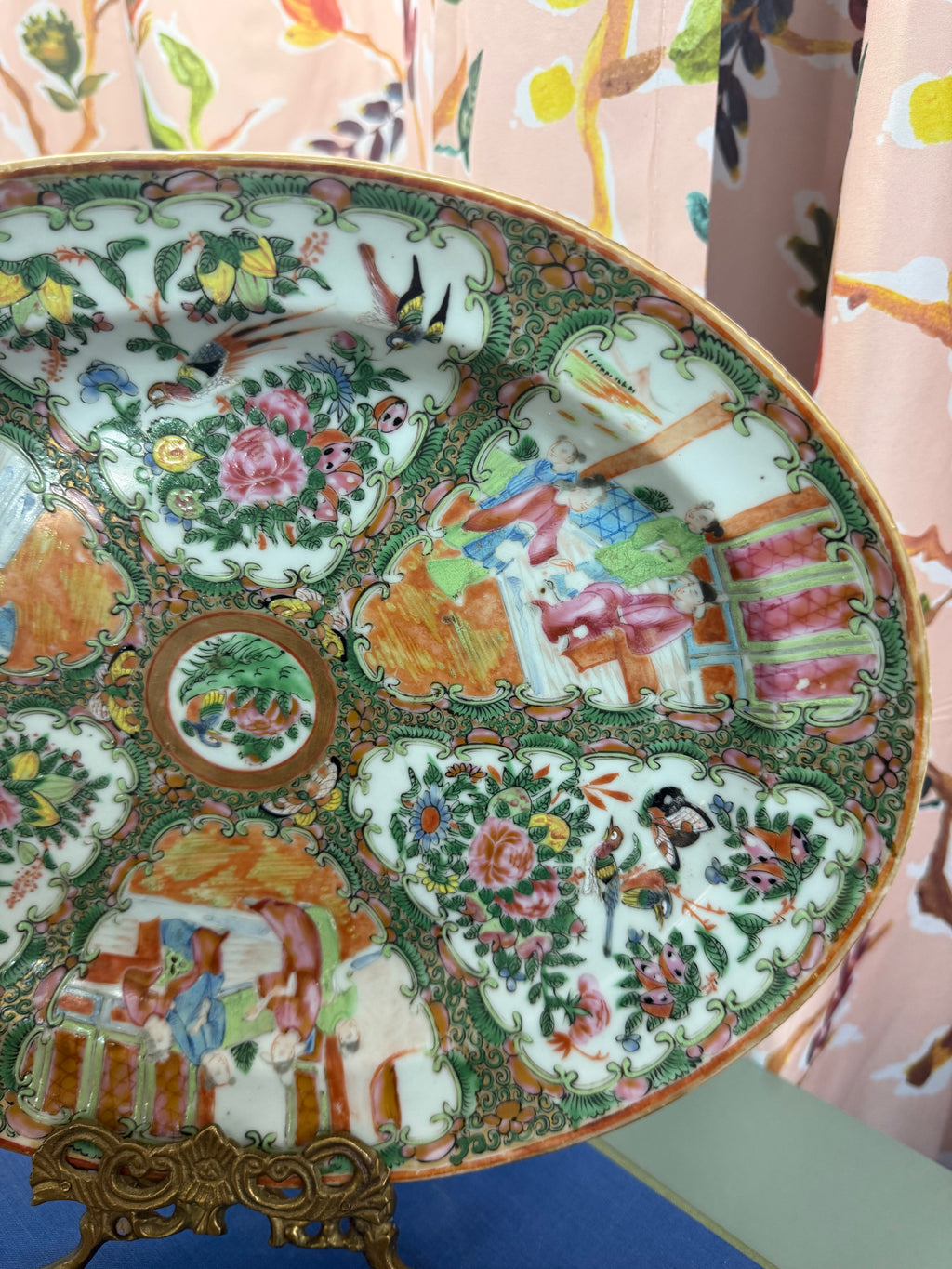 13.5” Sandcasted Rose Medallion Platter