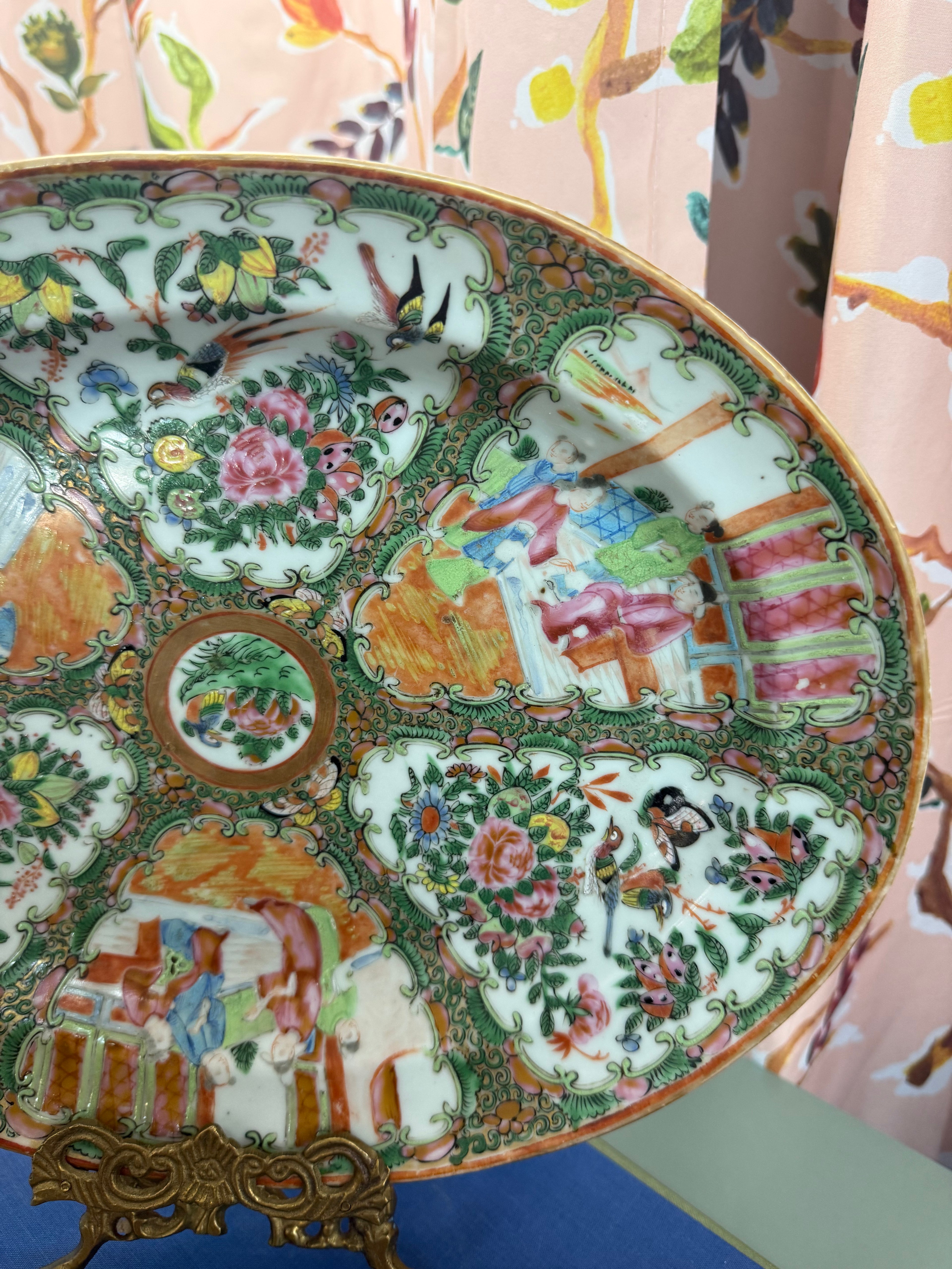 13.5” Sandcasted Rose Medallion Platter