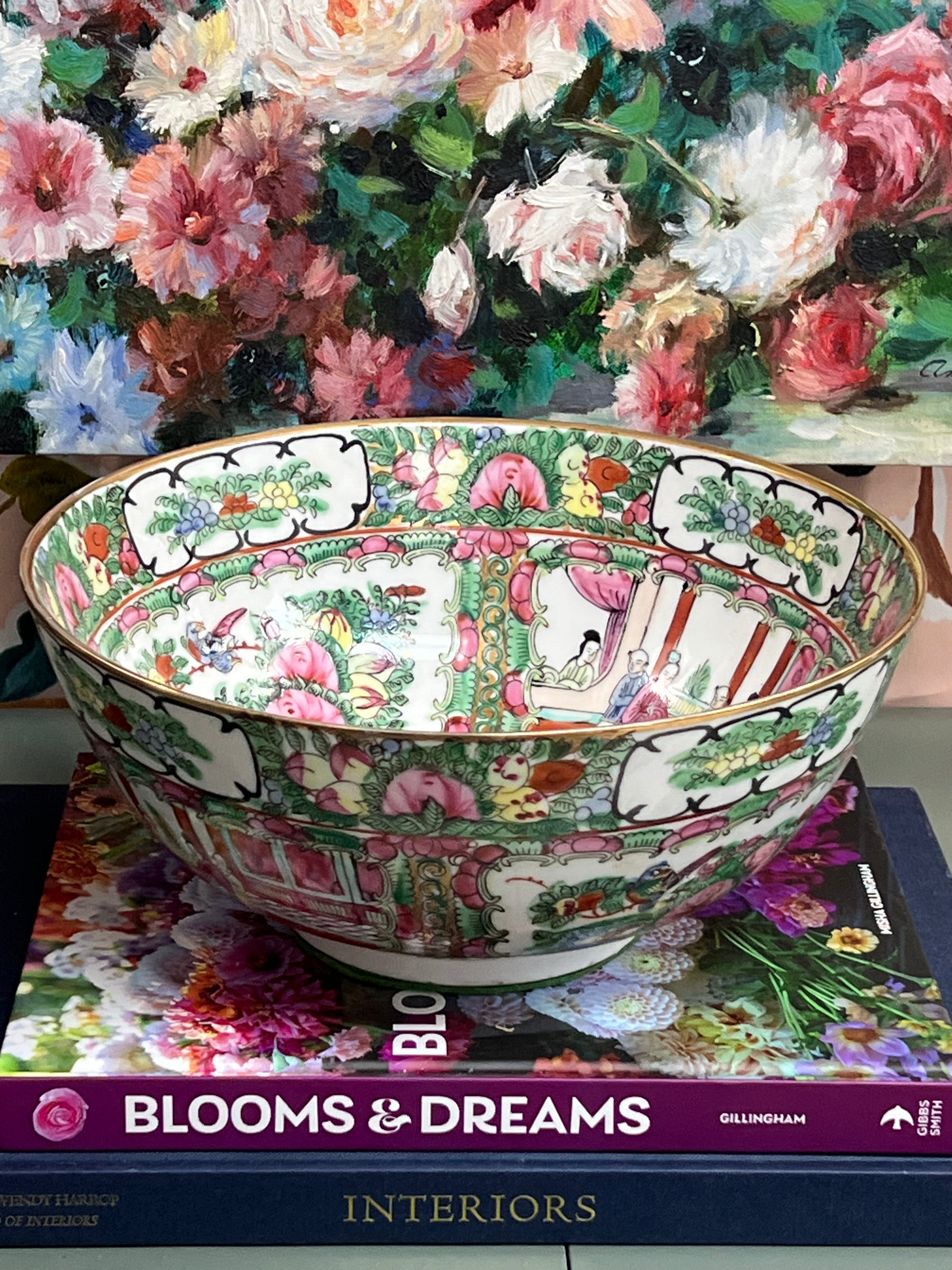 10" Vintage Rose Medallion Bowl