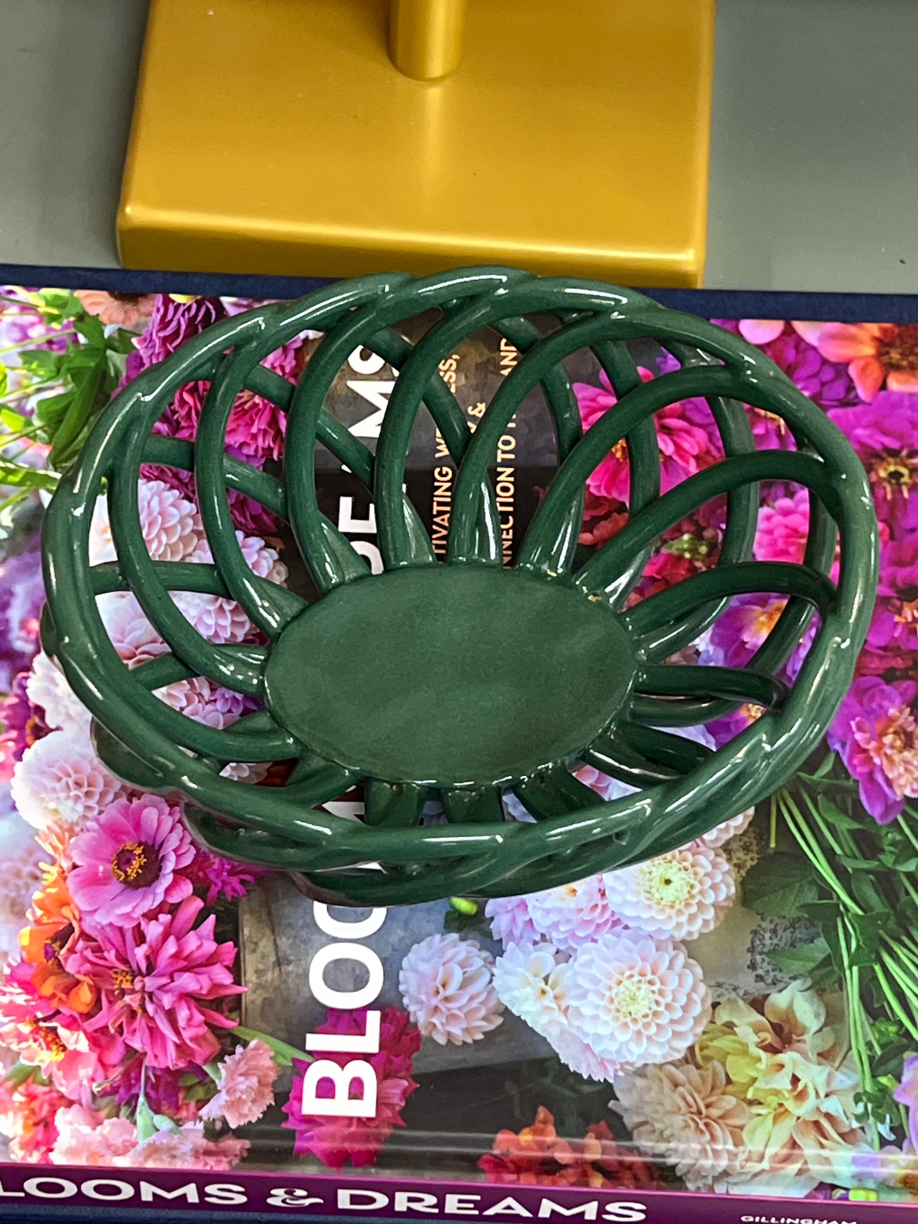 Green Lattice Bowl