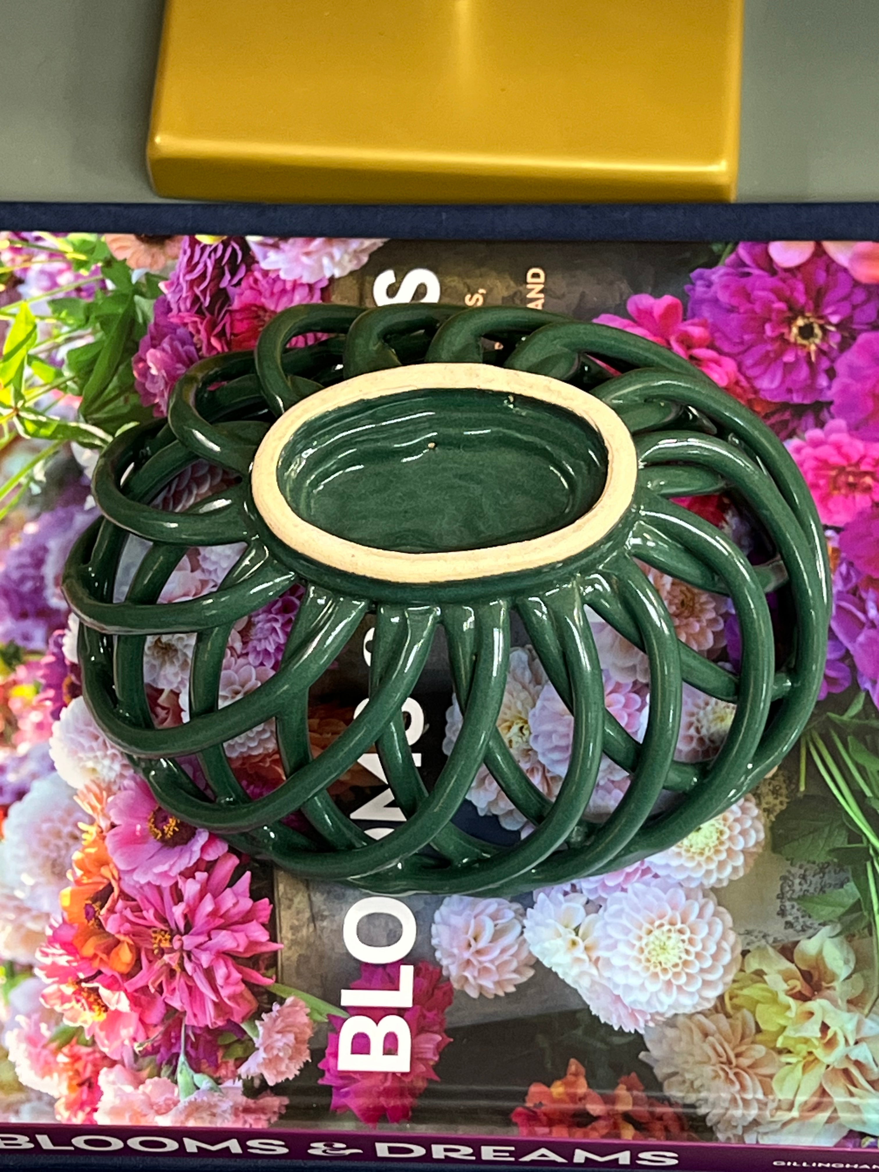 Green Lattice Bowl
