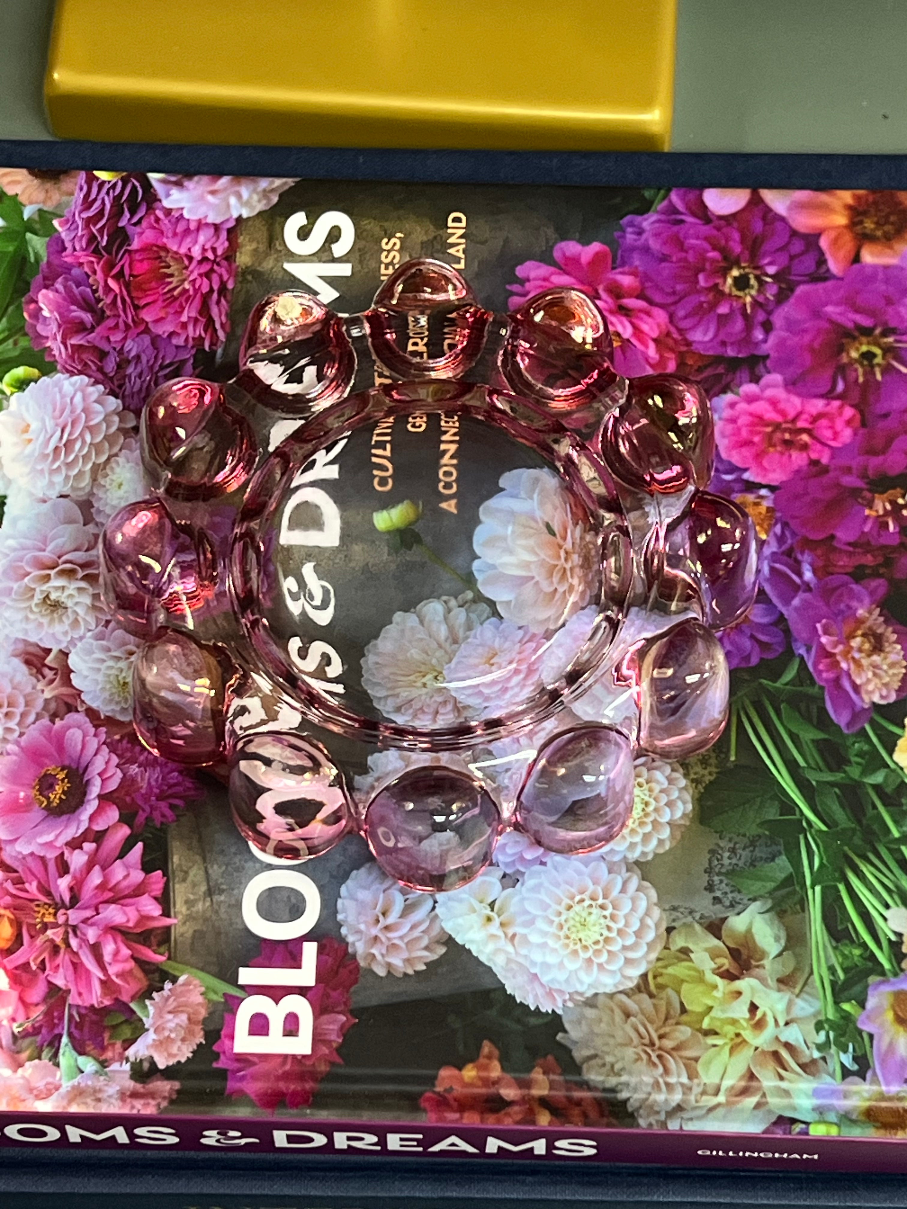 Pink Bubble Glass