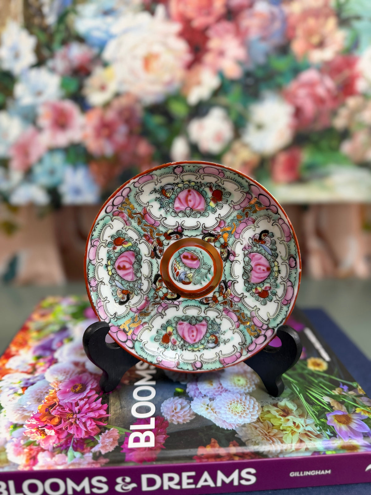 Vintage 5.5” Rose Canton Plate