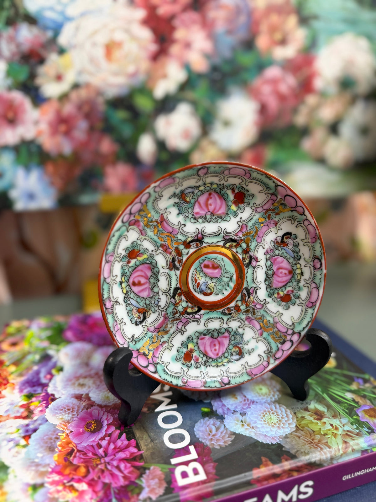 Vintage 5.5” Rose Canton Plate